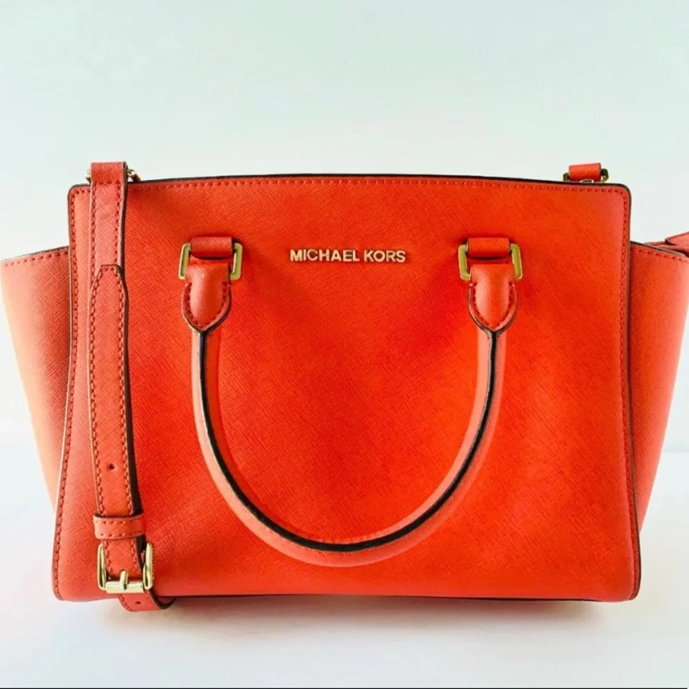 MICHAEL Michael Kors Selma Bright Red Satchel - Picture 2 of 8